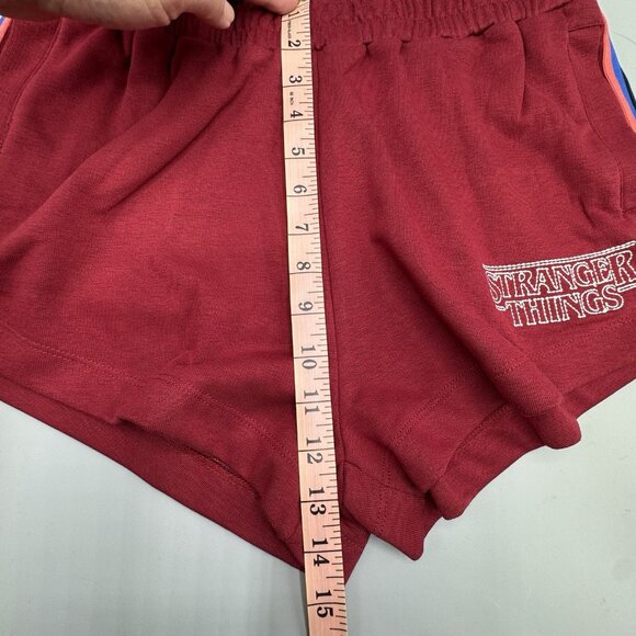Stranger Things Logo Stripe Lounge Shorts MEDIUM New - Picture 6 of 8